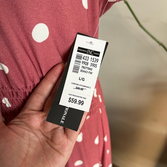 INC International Concepts Polka Dot Ruffle Dress – NWT, Size L ✨ - Picture 2 of 4